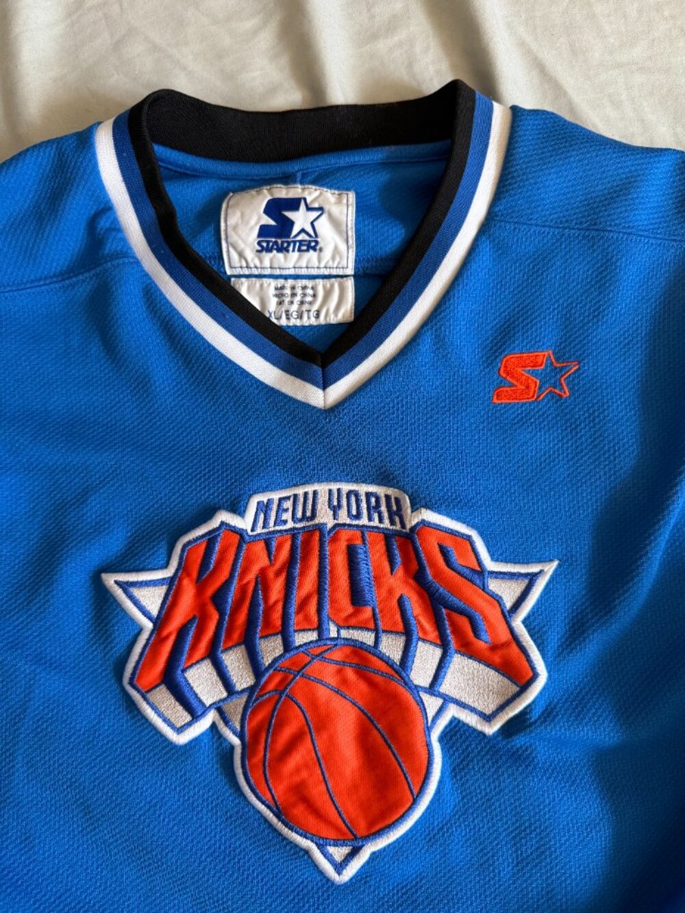 New York Knicks Starter Hockey Jersey Mens XL Blue NBA NHL